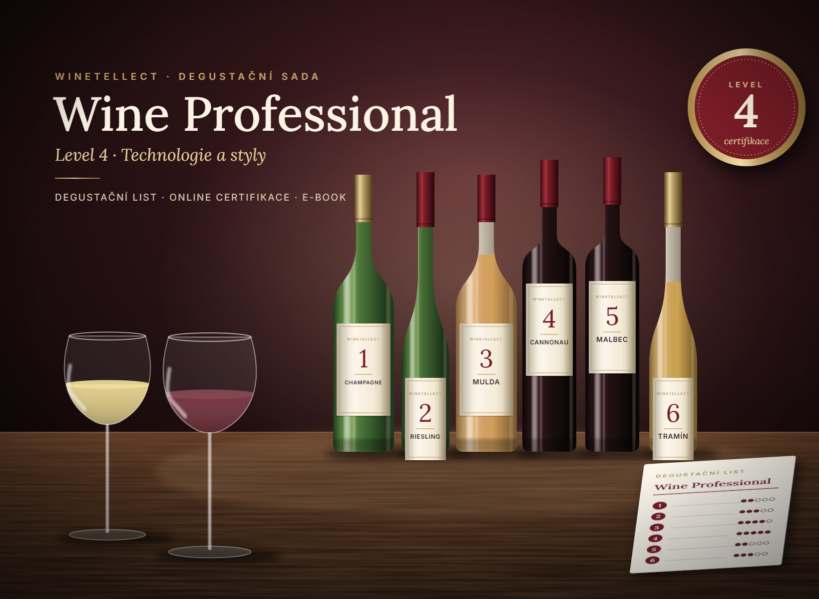 Degustační sada Winetellect Level 4 · Wine Professional