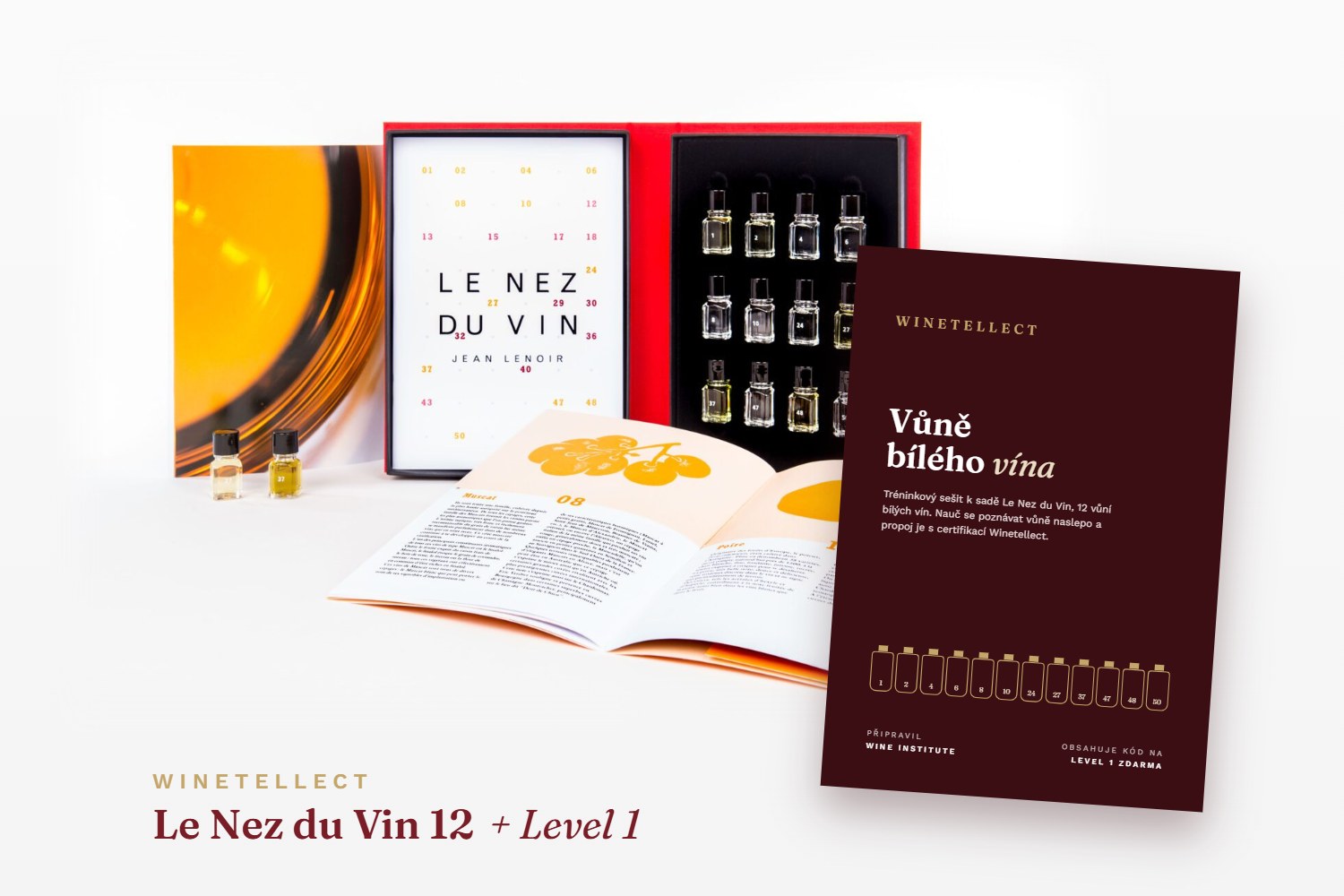 Trénink vůní Winetellect: bílá vína (Le Nez du Vin 12 + certifikace Level 1)