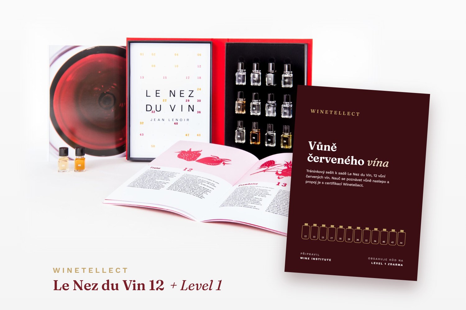Trénink vůní Winetellect: červená vína (Le Nez du Vin 12 + certifikace Level 1)